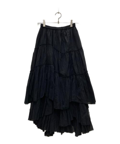 CASA FLINE（カーサフライン）CASA FLINE (カーサフライン) コットンティアードスカート ブラック サイズ:１の古着・服飾アイテム