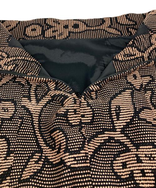 TODAYFUL（トゥデイフル）TODAYFUL (トゥデイフル) ジャガードリーフペンシルスカート ブラウン×ブラック サイズ:36の古着・服飾アイテム