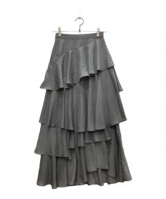 中古・古着通販】machatt (マチャット) アシメフリルスカート ブラウン