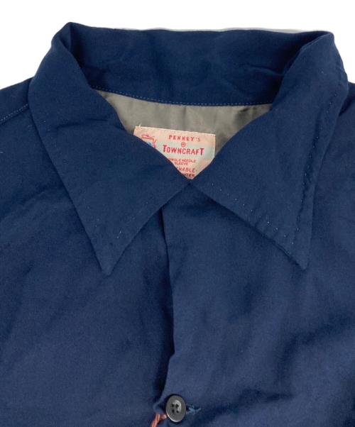 TOWN CRAFT（タウンクラフト）TOWN CRAFT (タウンクラフト) SOLID LOOP COLLAR LS SHIRTS/ソリッド ループ カラー LS シャツ ネイビー サイズ:Ｍの古着・服飾アイテム