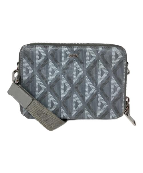 Dior（ディオール）Dior (ディオール) CDダイヤモンド PVC×レザー ショルダーバッグ グレーの古着・服飾アイテム