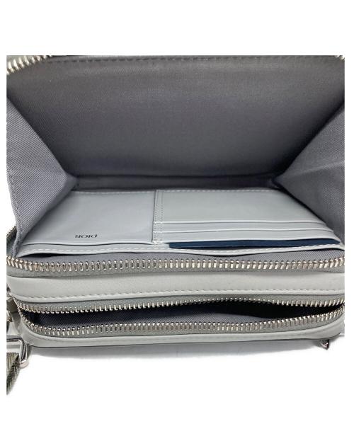 Dior（ディオール）Dior (ディオール) CDダイヤモンド PVC×レザー ショルダーバッグ グレーの古着・服飾アイテム