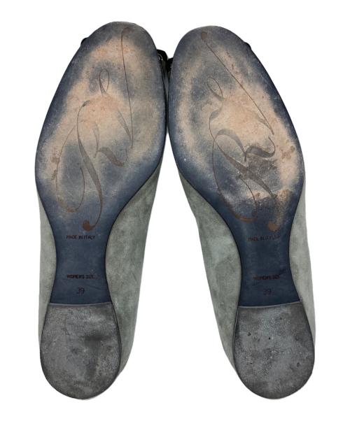 Roger Vivier（ロジェ ヴィヴィエ）Roger Vivier (ロジェ ヴィヴィエ) スウェードフラットシューズ グレー サイズ:39の古着・服飾アイテム