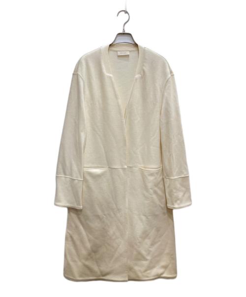 DES PRES（デ プレ）DES PRES (デ プレ) ニットコンビネーション ノーカラーコート ホワイト サイズ:Freeの古着・服飾アイテム