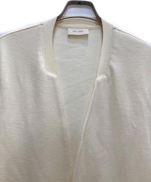 DES PRES（デ プレ）DES PRES (デ プレ) ニットコンビネーション ノーカラーコート ホワイト サイズ:Freeの古着・服飾アイテム