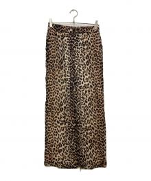 GANNI（ガニー）の古着「レオパード柄イージーパンツ」｜ベージュ×ブラック