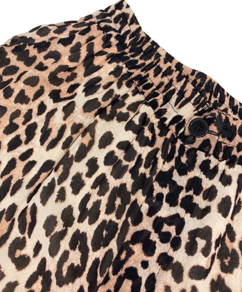 GANNI（ガニー）GANNI (ガニー) レオパード柄イージーパンツ ベージュ×ブラック サイズ:38の古着・服飾アイテム