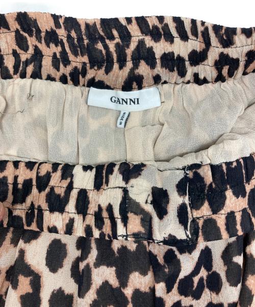 GANNI（ガニー）GANNI (ガニー) レオパード柄イージーパンツ ベージュ×ブラック サイズ:38の古着・服飾アイテム
