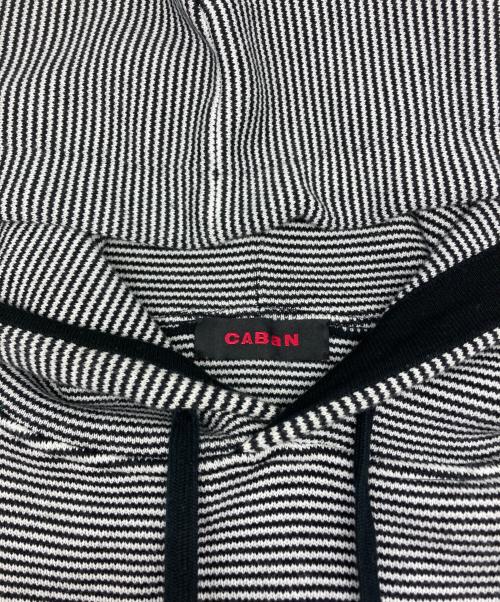 CABAN（キャバン）CABaN (キャバン) プルオーバーパーカー ホワイト×ブラック サイズ:XLの古着・服飾アイテム