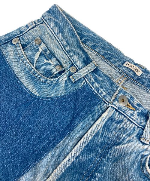 INSCRIRE（アンスクリア）INSCRIRE (アンスクリア) パッチワークダメージデニムパンツ インディゴ サイズ:36の古着・服飾アイテム