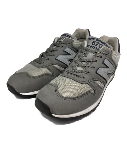 NEW BALANCE（ニューバランス）NEW BALANCE (ニューバランス) ローカットスニーカー グレー×ネイビー サイズ:9 1/2の古着・服飾アイテム
