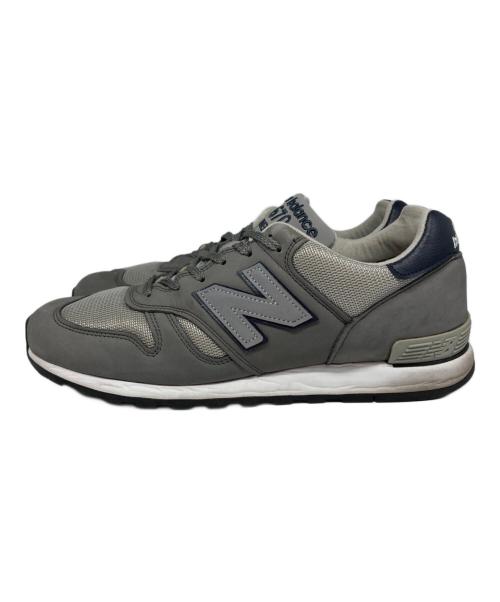 NEW BALANCE（ニューバランス）NEW BALANCE (ニューバランス) ローカットスニーカー グレー×ネイビー サイズ:9 1/2の古着・服飾アイテム