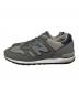 NEW BALANCE (ニューバランス) ローカットスニーカー グレー×ネイビー サイズ:9 1/2：12000円
