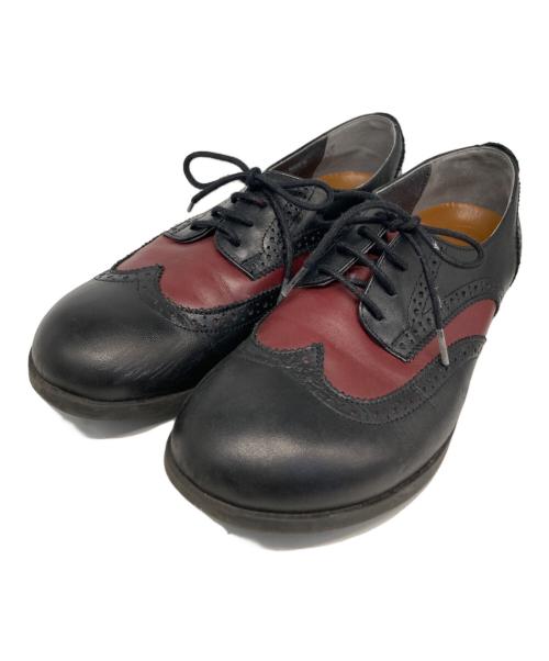 BIRKENSTOCK（ビルケンシュトック）BIRKENSTOCK (ビルケンシュトック) ウィングチップシューズ ブラック×ボルドー サイズ:26cmの古着・服飾アイテム