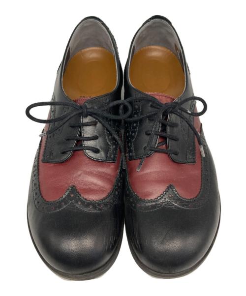 BIRKENSTOCK（ビルケンシュトック）BIRKENSTOCK (ビルケンシュトック) ウィングチップシューズ ブラック×ボルドー サイズ:26cmの古着・服飾アイテム