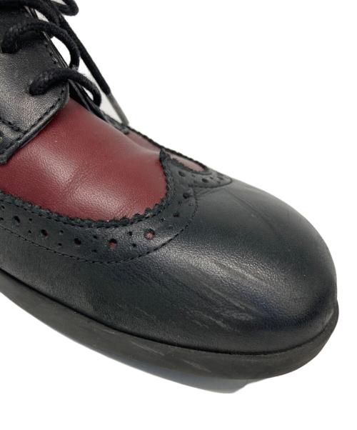 BIRKENSTOCK（ビルケンシュトック）BIRKENSTOCK (ビルケンシュトック) ウィングチップシューズ ブラック×ボルドー サイズ:26cmの古着・服飾アイテム