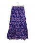 sara mallika (サラマリカ) GAUZE VOILE BIG FLOWER PRINT SKIRT ブルー×パープル サイズ:F：4500円