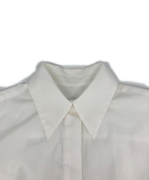 Adam et Rope（アダム エ ロペ）Adam et Rope (アダム エ ロペ) リブニットビスチェコンビシャツワンピース ホワイト×ブラック サイズ:freeの古着・服飾アイテム