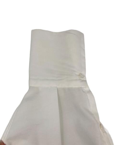 Adam et Rope（アダム エ ロペ）Adam et Rope (アダム エ ロペ) リブニットビスチェコンビシャツワンピース ホワイト×ブラック サイズ:freeの古着・服飾アイテム