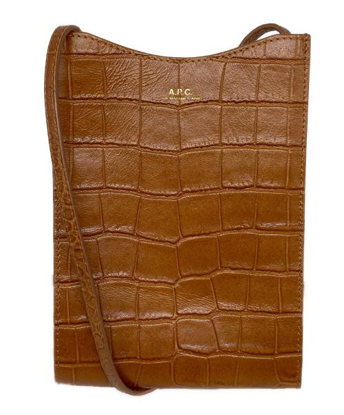 A.P.C.（アーペーセー）A.P.C. (アーペーセー) ネックポーチ ブラウンの古着・服飾アイテム