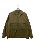 DAIWA PIER39ダイワ ピア39）の古着「Tech Mil Open L/S/テック ミル オープン ロングスリーブ」｜カーキ