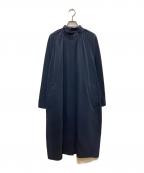 theoryセオリー）の古着「HARBOR TWILL RUCHED TRENCH コート/ハーバーツイル ルーシュド トレンチ」｜ネイビー