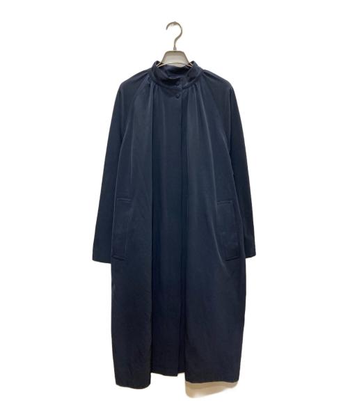 theory（セオリー）theory (セオリー) HARBOR TWILL RUCHED TRENCH コート/ハーバーツイル ルーシュド トレンチ ネイビー サイズ:Pの古着・服飾アイテム