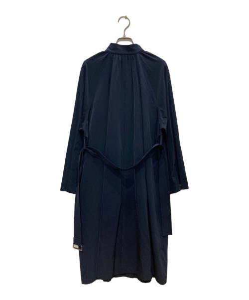 theory（セオリー）theory (セオリー) HARBOR TWILL RUCHED TRENCH コート/ハーバーツイル ルーシュド トレンチ ネイビー サイズ:Pの古着・服飾アイテム
