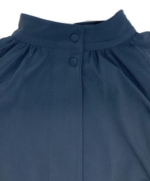 theory（セオリー）theory (セオリー) HARBOR TWILL RUCHED TRENCH コート/ハーバーツイル ルーシュド トレンチ ネイビー サイズ:Pの古着・服飾アイテム