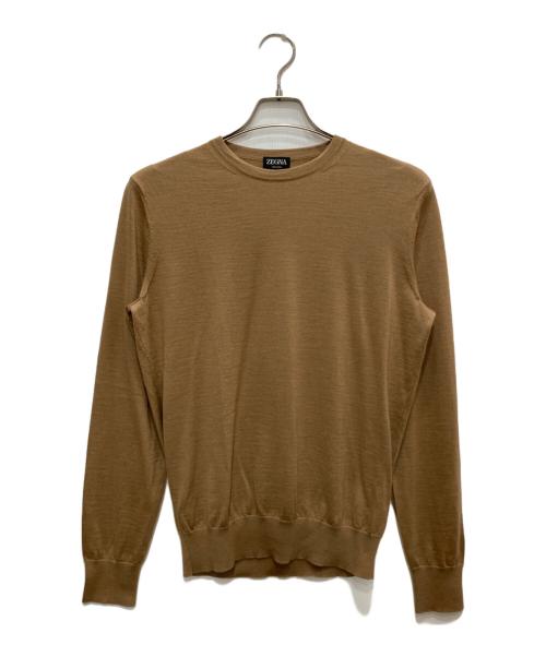 ERMENEGILDO ZEGNA（エルメネジルド・ゼニア）ERMENEGILDO ZEGNA (エルメネジルド・ゼニア) カシミヤブレンドニット ベージュ サイズ:46の古着・服飾アイテム