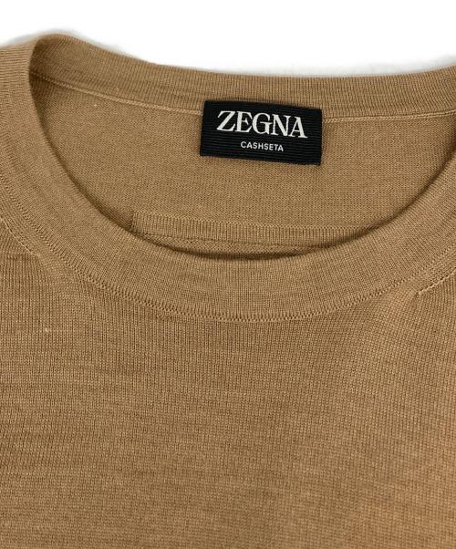 ERMENEGILDO ZEGNA（エルメネジルド・ゼニア）ERMENEGILDO ZEGNA (エルメネジルド・ゼニア) カシミヤブレンドニット ベージュ サイズ:46の古着・服飾アイテム