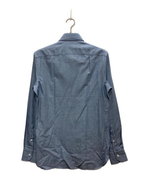 ERMENEGILDO ZEGNA（エルメネジルド・ゼニア）ERMENEGILDO ZEGNA (エルメネジルド・ゼニア) 長袖シャツ ブルー サイズ:38の古着・服飾アイテム