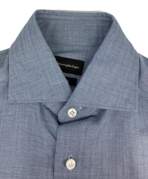 ERMENEGILDO ZEGNA（エルメネジルド・ゼニア）ERMENEGILDO ZEGNA (エルメネジルド・ゼニア) 長袖シャツ ブルー サイズ:38の古着・服飾アイテム