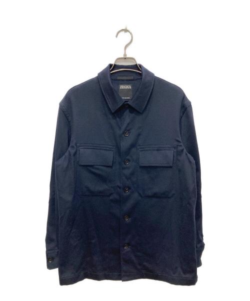 ZEGNA（ゼニア）ZEGNA (ゼニア) カシミヤシャツ ネイビー サイズ:XSの古着・服飾アイテム