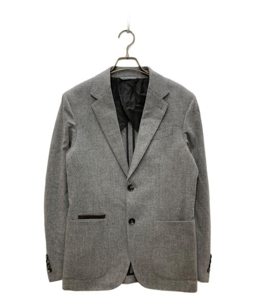 ERMENEGILDO ZEGNA（エルメネジルド・ゼニア）ERMENEGILDO ZEGNA (エルメネジルド・ゼニア) カシミヤブレンド2Bジャケット グレー サイズ:44の古着・服飾アイテム