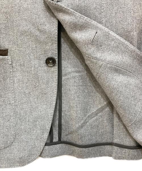 ERMENEGILDO ZEGNA（エルメネジルド・ゼニア）ERMENEGILDO ZEGNA (エルメネジルド・ゼニア) カシミヤブレンド2Bジャケット グレー サイズ:44の古着・服飾アイテム