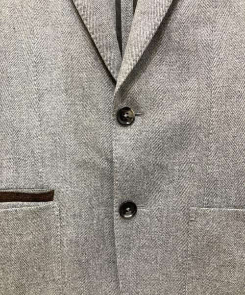ERMENEGILDO ZEGNA（エルメネジルド・ゼニア）ERMENEGILDO ZEGNA (エルメネジルド・ゼニア) カシミヤブレンド2Bジャケット グレー サイズ:44の古着・服飾アイテム