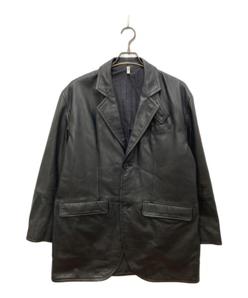 CCU LEATHER（シーシーユーレザー）CCU LEATHER (シーシーユーレザー) レザーテーラードジャケット ブラック サイズ:１の古着・服飾アイテム