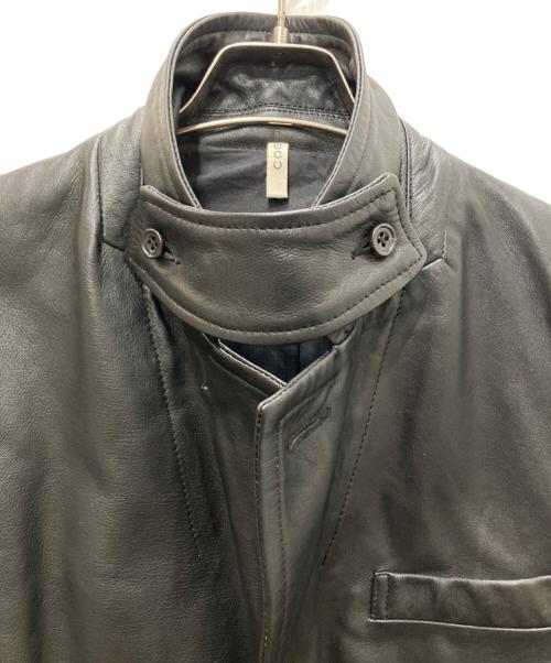 CCU LEATHER（シーシーユーレザー）CCU LEATHER (シーシーユーレザー) レザーテーラードジャケット ブラック サイズ:１の古着・服飾アイテム