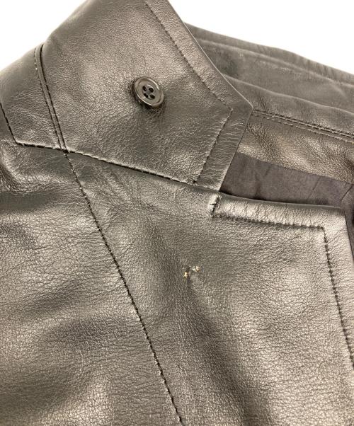 CCU LEATHER（シーシーユーレザー）CCU LEATHER (シーシーユーレザー) レザーテーラードジャケット ブラック サイズ:１の古着・服飾アイテム