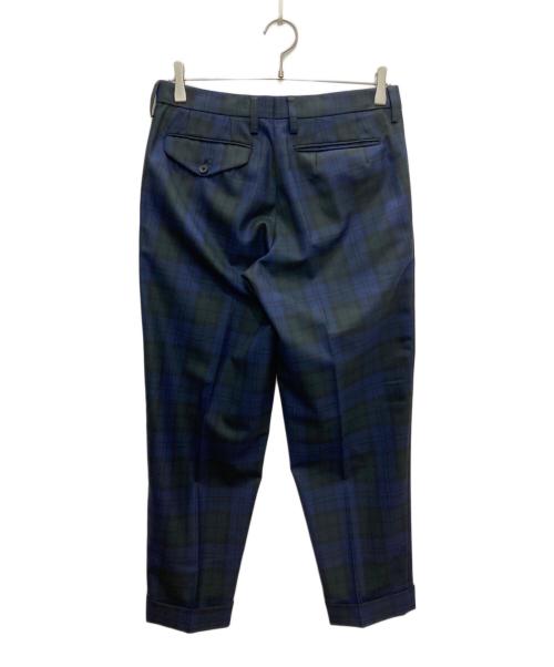 KOLOR（カラー）KOLOR (カラー) チェックスラックス ネイビー×グリーン サイズ:1の古着・服飾アイテム