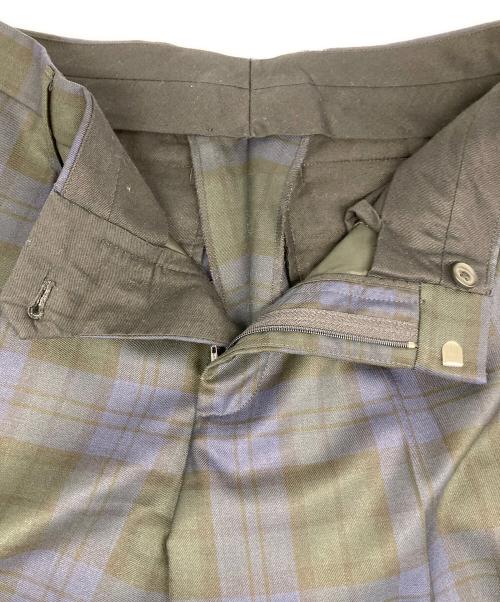 KOLOR（カラー）KOLOR (カラー) チェックスラックス ネイビー×グリーン サイズ:1の古着・服飾アイテム