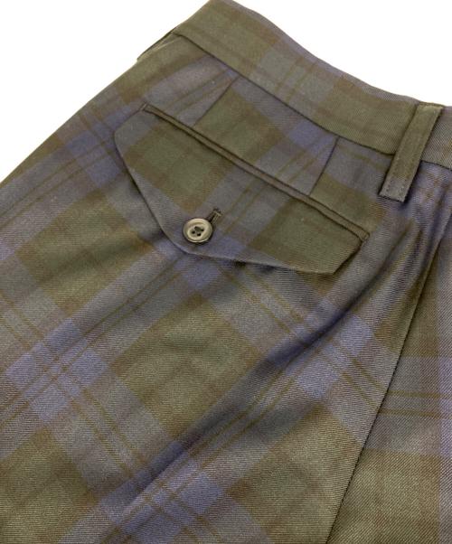 KOLOR（カラー）KOLOR (カラー) チェックスラックス ネイビー×グリーン サイズ:1の古着・服飾アイテム