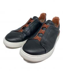 ZEGNA（ゼニア）の古着「ローカットスニーカー」｜ブラック×ブラウン