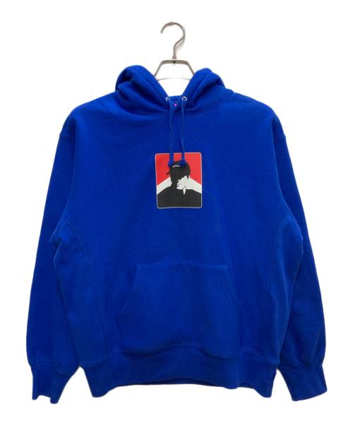 SUPREME（シュプリーム）SUPREME (シュプリーム) Portrait Hooded Shirt/ポートレート フーディシャツ ブルー サイズ:Ｓの古着・服飾アイテム