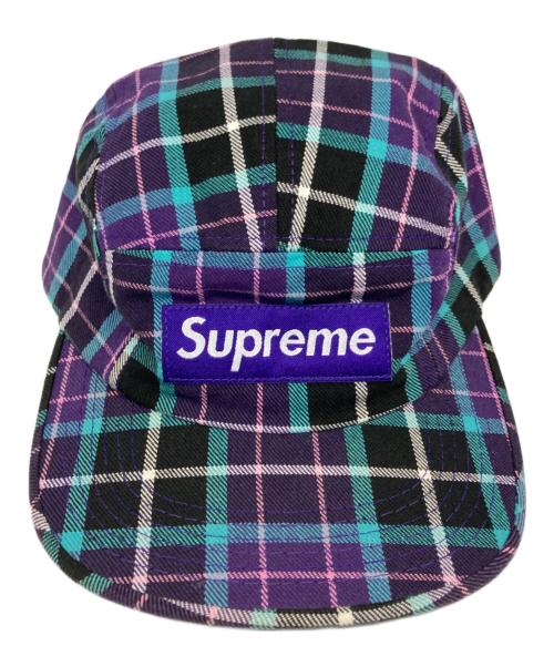SUPREME（シュプリーム）SUPREME (シュプリーム) Tartan Plaid Camp Cap/タータンプタッロドキャンプキャップ パープルの古着・服飾アイテム