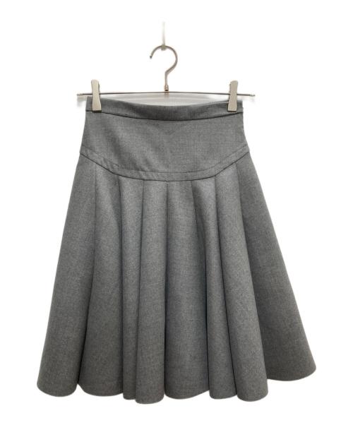 MIU MIU（ミュウミュウ）MIU MIU (ミュウミュウ) プリーツスカート グレー サイズ:36の古着・服飾アイテム