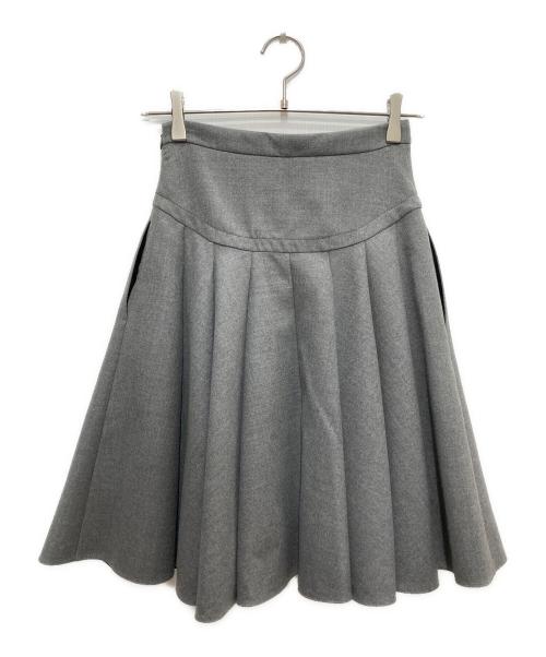 MIU MIU（ミュウミュウ）MIU MIU (ミュウミュウ) プリーツスカート グレー サイズ:36の古着・服飾アイテム
