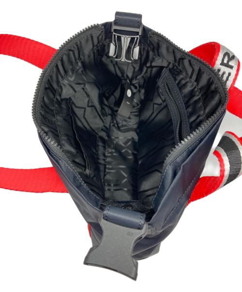 HUNTER（ハンター）HUNTER (ハンター) ナイロンミニ トップクリップトート バッグ レッド×ブラックの古着・服飾アイテム