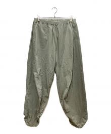 KEBOZ（ケボズ）の古着「ワンポイントロゴワイドパンツ」｜カーキ